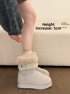 ZHENMO | Genuine Leather Fur Lined Snow Boots Insulated Anti-Slip Short Boots
