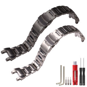 สายแท่งสแตนเลสสตีลเหมาะสำหรับ Casio G-Shock MTG-B1000 MTG-G1000 สายนาฬิกาข้อมือกดสองครั้งห่วงนิรภัยสำหรับปีนเขาดัดแปลงสร้อยข้อมือ