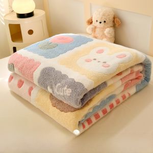 Chăn Lông Cừu Tuyết Dày Cho Buổi Trưa Chăn Sofa Chăn Điều Hòa Không Khí Chăn Nhỏ Chăn Ngủ Chăn Mùa Đông Chăn Mềm Mại Chăn Thoải Mái Chăn Bằng Vải Cotton