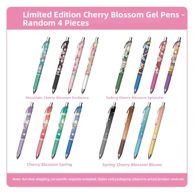 Kayou | Cute Sakura Design Black Ballpoint Pen for Students