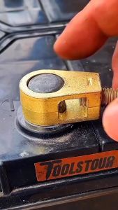 1 Pair Pure Copper Battery Terminal Wire Cable & Clamp: Positive and Negative Electrical Connector