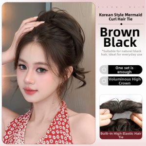 XIAOQI | Natural Mermaid Curl Ponytail Hairpiece Volume Enhancer Bun Accessory