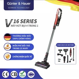 Günter & Hauer Máy Hút Bụi Cầm Tay Máy Hút Bụi Không Dây Sạc Điện 4 Trong 1 Đầu Chổi Một Máy Đa Năng V16