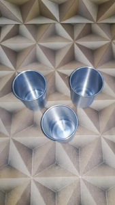 Gelas Cangkir Minum Stainless Steel Silver Berkualitas Kapasitas 300ML - KP