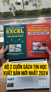 Sách Excel - Powerpoint Bộ 2 Cuốn Sách Tin Học Từ Cơ Bản Đến Nâng Cao - Tặng Video Hướng Dẫn + Khoá Học + FIle Thực Hành