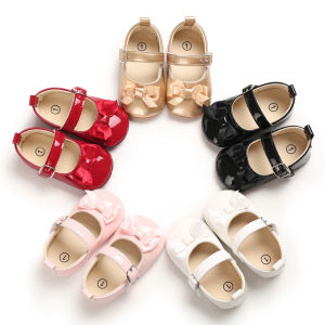 Cute Baby Girl Shoes Rubber Anti Slip Flat Fashion Binyag Princess Shoes Infant Christening Toddler Shoes 0-18M