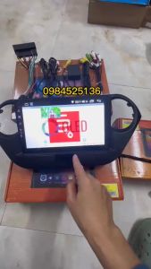 [TẶNG PM VIETMAP S2] Bộ màn hình android cho xe hyundai I10 2006 2010 Bộ màn hình dvd android xe huyndai i10 màn hình xem YOUTUBE chỉ đường tích hợp vô lăng ra lệnh giọng nói Màn hình ô tô i10 Màn hình android i10  giá siêu rẻ.