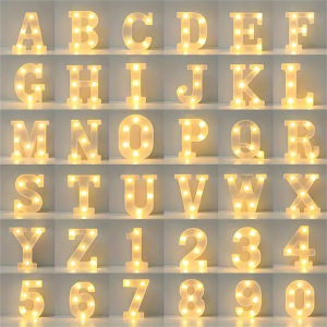 1 16cm LED letter light luminous letter and number night light suitable for home bar wedding birthday party decoration