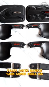 Paket Outer Cover Door Handle & Tank Cover Mobil All New Xenia 2012 - 2021 Hitam Premium All Variant