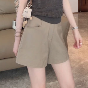 Shalldoer | Retro Casual Khaki Wide Leg Pants High Waist Short Shorts Women Summer 2025 New Style Commute Korean Style Loose Fit Thin Model