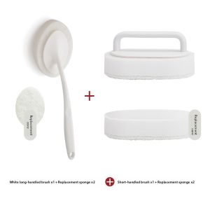 Multi-Functional Bathroom Tile Floor Brush Kitchen Magic Sponge Cleaner Bathtub Brush Household Personal Cleaning Tools