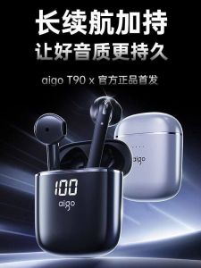Aigo T90 Bluetooth Wireless Earphones Semi-In-Ear Long Battery Life Noise Reduction High Sound Quality Suitable for