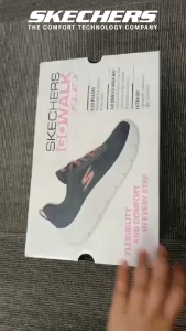 Skechers Online Exclusive Women GOwalk Flex Caley Walking Shoes - 124817-BKW Air-Cooled Goga Mat SAVE