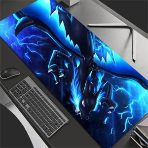 Bandai | Large Mouse Pad Pc Speed for E-sports Players 800x300 Laptop Computer Keyboard Desk Mat Xxl P-Pokemons Charizard Mousepad