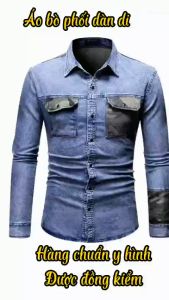 Áo sơ mi nam giả bò phối họa tiết rằn ri mạnh mẽ nam tính H67