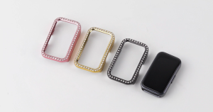Anti Gores Diamond Case for Huawei Band 10 / Huawei Band 9 / Huawei Band 8 Biling Hard PC Hollow Screen Protector Full Bumper Cover Frame Accessories Jam Tangan Smartwatch for Huawei Band 10 9 8 NFC