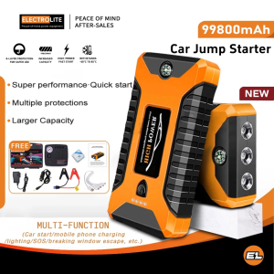 99800mAh High Power Car Powerbank Jumper Jump Starter Jump Start Car Power Bank with Tyre Pump