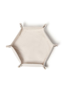 Nordic Style Pure Cotton Canvas Tray Practical Entrance Storage Plate Luxury Aesthetic Hexagonal Shaped Home Organizer