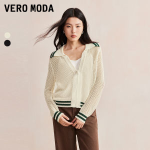 Vero Moda | Color Block Lace-up Collar Knit Cardigan Casual Autumn