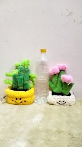 Dreamtoys96 Boneka Pot Bunga Bambu Tulip Boneka Flowers Hiasan Meja Ukuran S