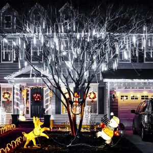 Solar Christmas Lights Meteor Shower: A Unique Outdoor Decoration