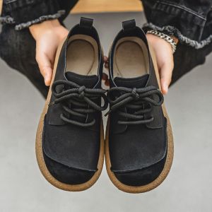 KANHAI | Retro Lightweight Large Size Leather Shoes Mens Low-cut Casual