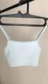 HNM BLUE TANKTOP CROP TUBE TOP KEMBEN STRAPLESS. 
