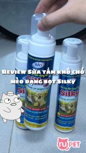 Sữa tắm khô cho chó mèo dạng bọt Silky