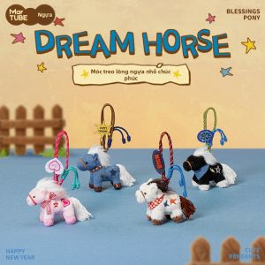 MAKETUBU | Chú Ngựa Bông Mascot Sáng Tạo Văn Hóa Charm Túi