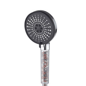 5-Speed High Pressure Handheld Shower Head Negative Ion Filter Hard Water Softener Water Saving Showerhead Bathroom Shower Set