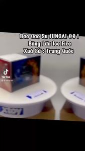 Bao cao su JUNCAII 001 Băng Lửa  Ice Fire siêu mỏng nhiều gel tăng giảm nhiệt băng lửa ( hộp 10 bao)