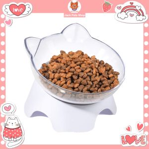 Pet Bowl Cat Dog Elevated Bowls 15 DEGREE Raised Food Container With Stand Single Bowl