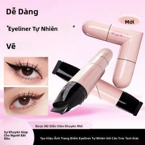 Bút Kẻ Mắt Hai Đầu Chống Thấm Nước Dành Cho Người Mới Bắt Đầu Chống Mồ Hôi Chống Lem Đầu Đôi Tích Hợp Dạng Tem Dễ Sử Dụng Công Thức Dạng Kem