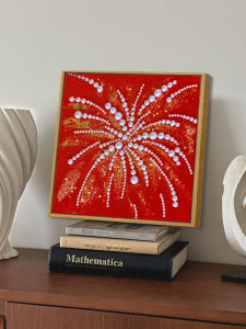 New Year DIY Material Kit Pearl Firework Digital Oil Painting Handmade High-End Gift Living Room Decorative Hanging Picture