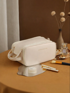 Large Capacity Portable Womens Toiletry Bag Large Size Dual Zip