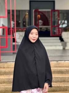 ฮิญาบสวมสำเร็จ ผ้าซุปเปอร์แบล็ค