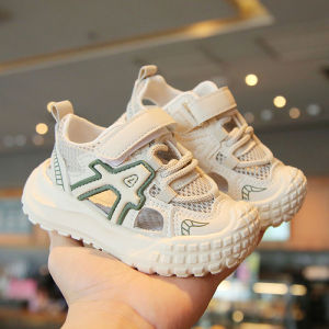 Childrens Breathable Mesh Sports Sandals Summer New Style Slip-On Anti-Slip Lightweight Ultra-Fiber Low-Top Kids Shoes