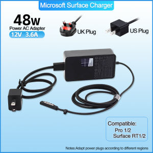 Original Microsoft Surface Pro 2 & Pro 1 RT Charger: 48W Power Supply Adapter