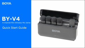 BOYA BY-V4U Wireless Microphone Noise Cancelling Mic Lavalier Lapel Microphone for Vlogging Android iPhone DSLR