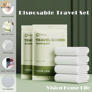 ชุดผ้าปูที่นอน วิสูจน์ การเดินทางโรงแรม คลุมเตียง 4ชิ้น นอนามัย ปลอก วูฟ เวน พกพาชุด สำหรับเดินทางผ้า มือสอดคลุมเตียงกับคู่แบบพกพา