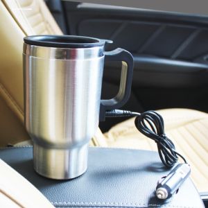 Car-Mounted Electric Heating Water Bottle 12V 24V for Large Cargo Trucks Boiling Water Cup Insulated Hot Water Heater