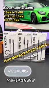 **【YESPLUS】KABEL AUDIO AUX 3.5mm 100cm AUX to TYPE C / AUX to LIGHTING GARANSI RESMI 12 BULAN**