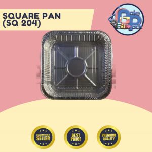 Pack of 125 Square Pan 8x8x1.7in - Aluminum Tray with Lid