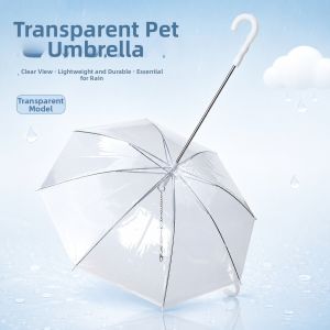 Hadassah | Transparent Waterproof Pet Raincoat with Leash for Small Medium Dogs