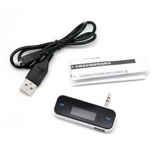 Kebidumei | KEBIDUMEI LCD 3.5mm Music Audio FM Transmitter Mini Wireless In-car Transmitter car mp3 Transmitter For iPhone for Samsung iPad