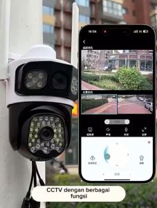 【NEW】UPUPIN CCTV WIFI Outdoor 6MP Triple Screen Camera Dual Kamera CCTV Jarak Jauh Lewat HP