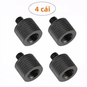 Bộ Chuyển Đổi Ren Máy Ảnh Hợp Kim Nhôm 1/4 Đực Sang 3/8 Cái M4 M5 M6 M8 M10 Màu Đen Phụ Kiện Thiết Bị Chụp Ảnh