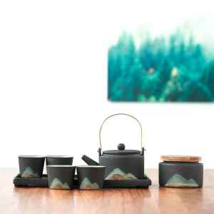 Keluojing | Japanese Handle Hand-painted Zen Tea Set