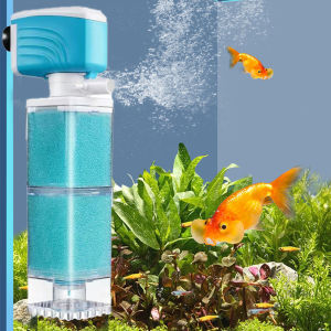 Automatic Aquarium Filter System 4W/220V Fish Tank Built-in Filter Oxygenated Water Circulation Anti Backflow Water Pump-US Plug