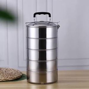 Hộp Cơm Trưa Giữ Nhiệt Đa Lớp Bằng Thép Không Gỉ Chống Rò Rỉ Thân Thiện Với Môi Trường Dùng Cho Trường Học Văn Phòng Dã Ngoại